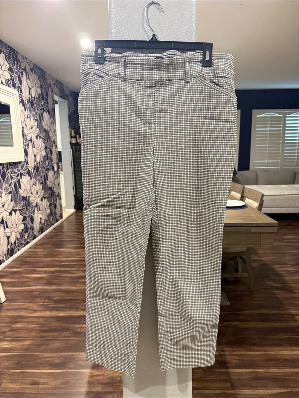 Men's Tailored Micro-Check Chinos - Black & White